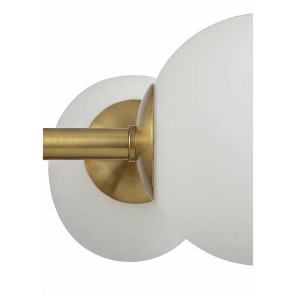 Plafonnier GLINTO Verre opale / Fer - 8 flammes