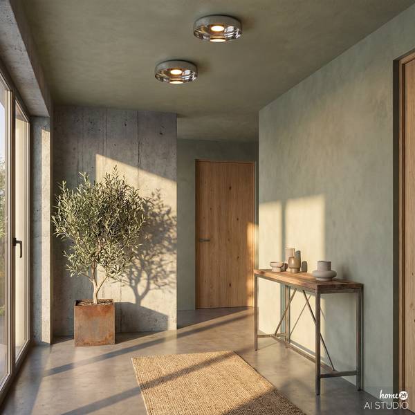 Lampada da soffitto QUILO Vetro fumé / Ferro - 1 punto luce
