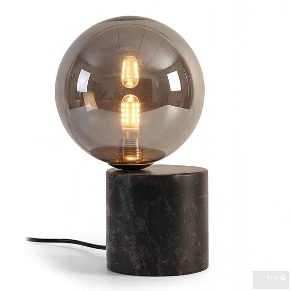 Lampada da tavolo KAVIO con piede marmo Grigio fumé / Marmo - 1 punto luce