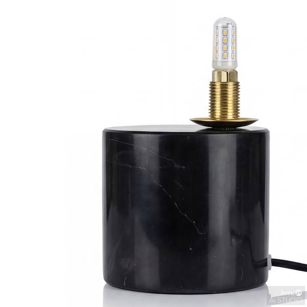 Lampada da tavolo KAVIO con piede marmo Grigio fumé / Marmo - 1 punto luce