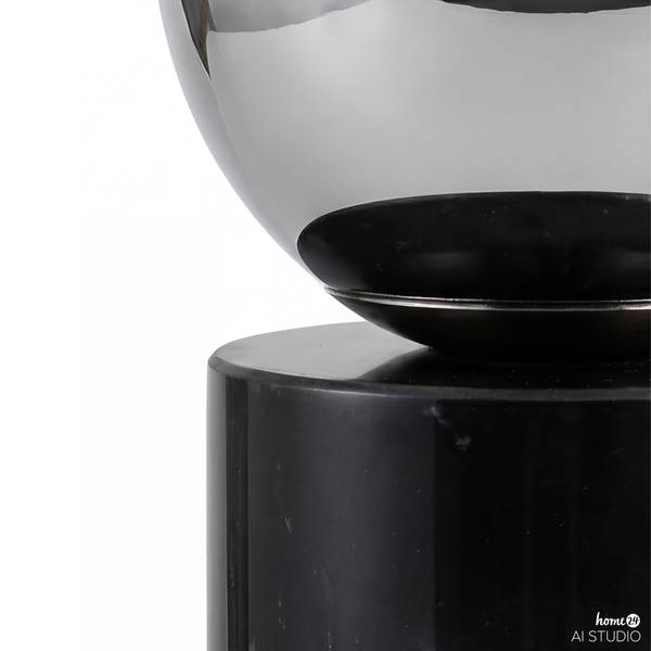 Lampada da tavolo KAVIO con piede marmo Grigio fumé / Marmo - 1 punto luce