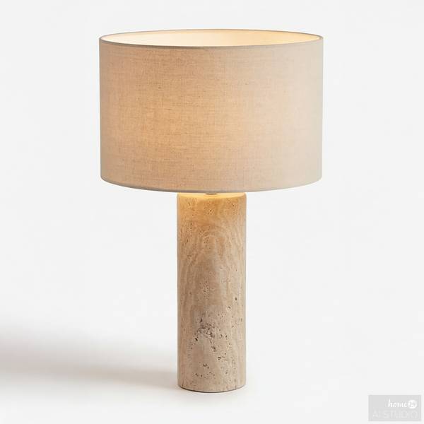 Lampada da tavolo JUXO Lino / Travertino - 1 punto luce