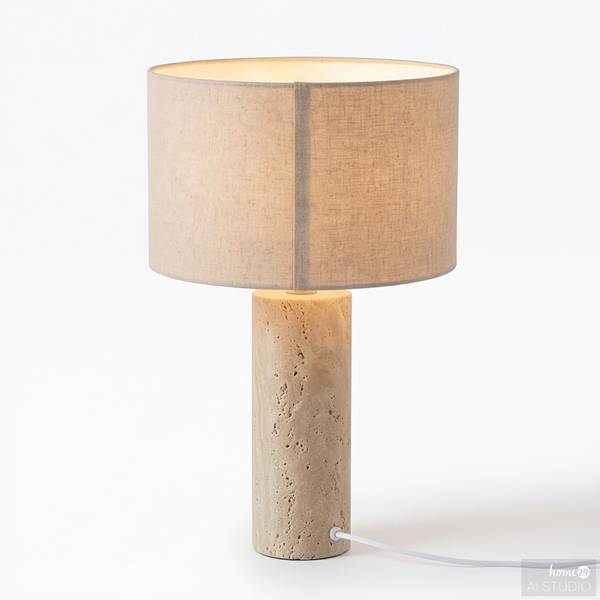 Lampada da tavolo JUXO Lino / Travertino - 1 punto luce