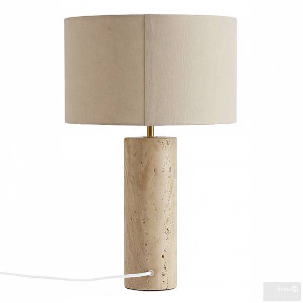 Lampada da tavolo JUXO Lino / Travertino - 1 punto luce
