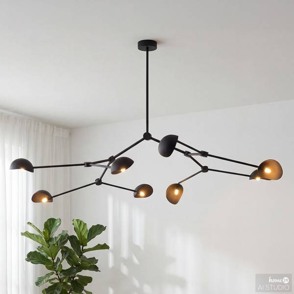 Plafondlamp BRANO ijzer - 8-lichts