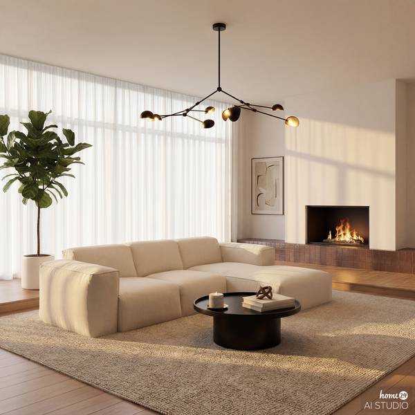 Plafondlamp BRANO ijzer - 8-lichts