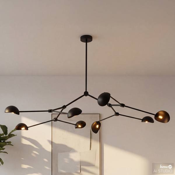 Plafondlamp BRANO ijzer - 8-lichts