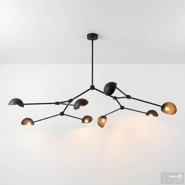 Plafondlamp BRANO ijzer - 8-lichts