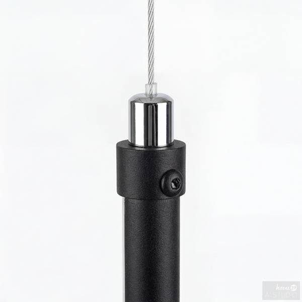 Lampada a sospensione HILUX 2 archi Ferro / Tessuto - 2 punti luce
