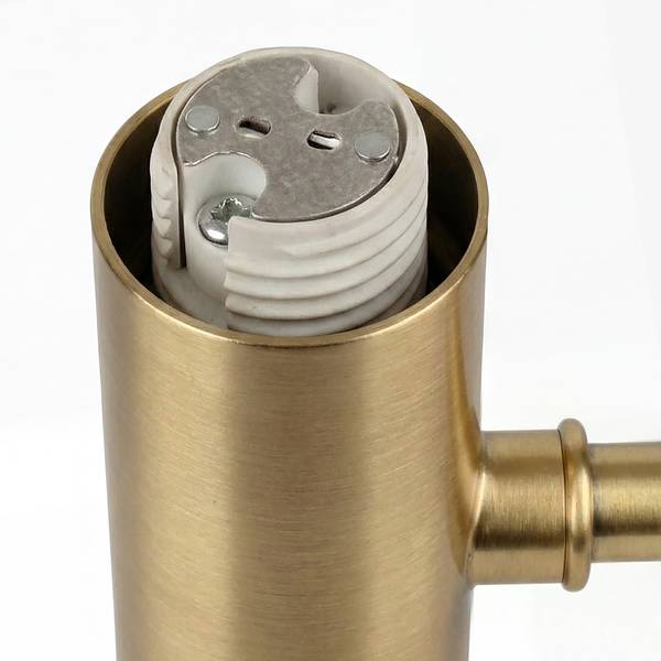 Deckenleuchte FYLUX satiniertes Glas / Eisen - 20-flammig - Messing