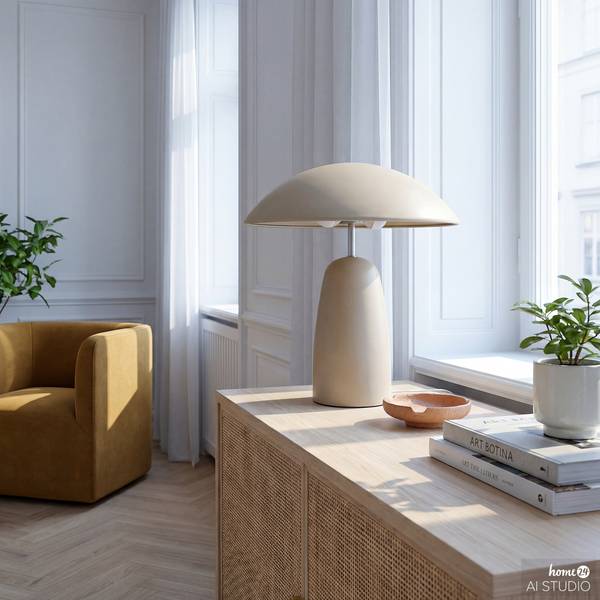Tischleuchte BELYA Eisen - Beige