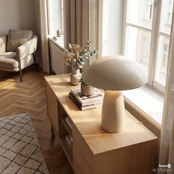 Tischleuchte BELYA Eisen - Beige