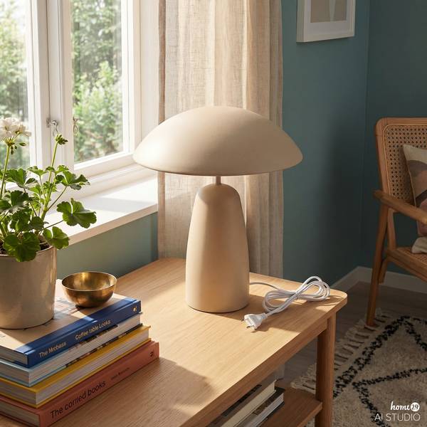 Tischleuchte BELYA Eisen - Beige