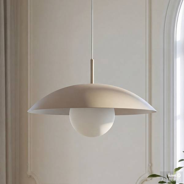 Hanglamp SUMA ijzer/opaalglas - 1-lichts - beige