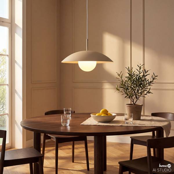 Hanglamp SUMA ijzer/opaalglas - 1-lichts - beige
