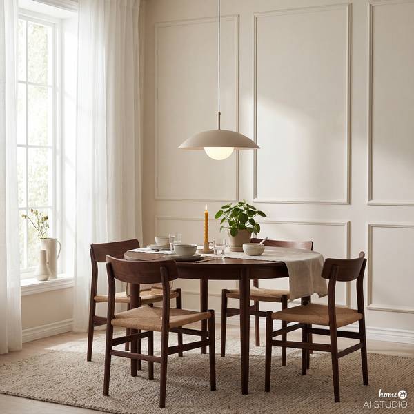 Hanglamp SUMA ijzer/opaalglas - 1-lichts - beige