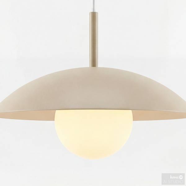 Hanglamp SUMA ijzer/opaalglas - 1-lichts - beige