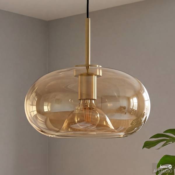 Suspension ZEVRO Verre coloré / Fer - 1 flamme