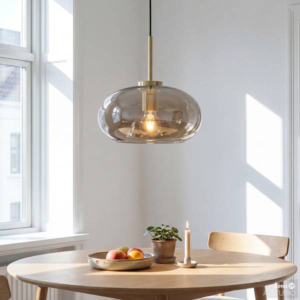 Suspension ZEVRO Verre coloré / Fer - 1 flamme