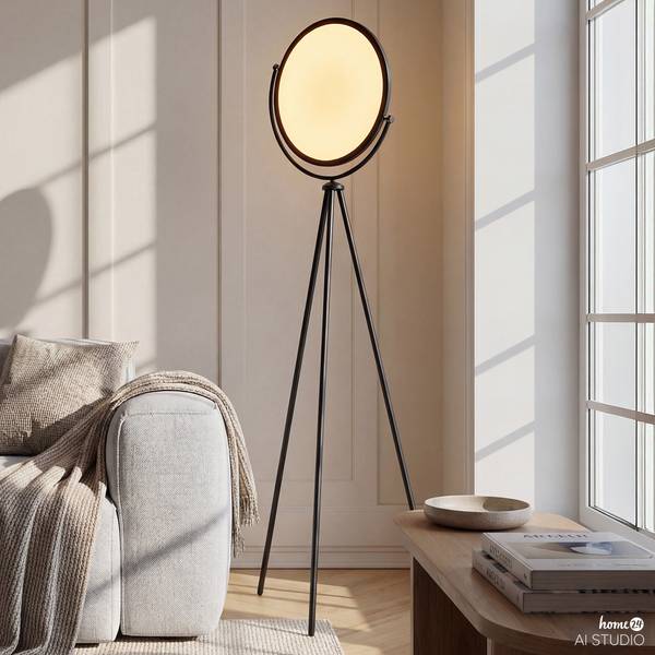 Lampadaire GINO Fer / Aluminium - 1 flamme - Noir