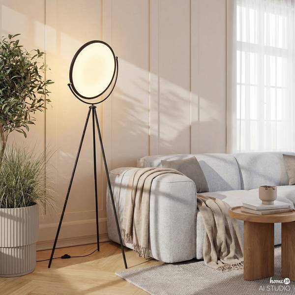 Lampadaire GINO Fer / Aluminium - 1 flamme - Noir