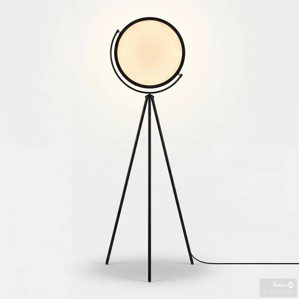 Lampadaire GINO Fer / Aluminium - 1 flamme - Noir