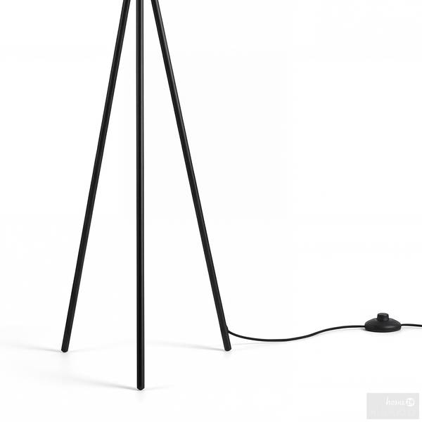 Lampadaire GINO Fer / Aluminium - 1 flamme - Noir