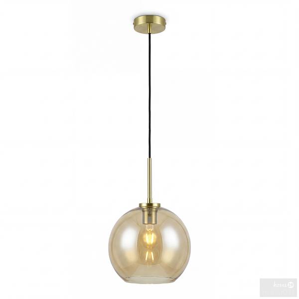 Hanglamp ZEVRO rond gekleurd glas/ijzer - 1-lichts