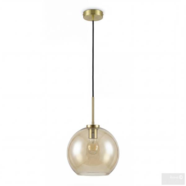 Hanglamp ZEVRO rond gekleurd glas/ijzer - 1-lichts