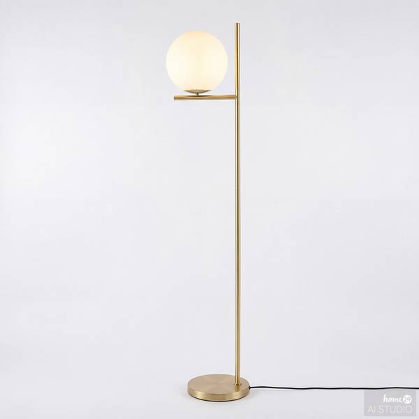 Stehleuchte GLENA Opalglas / Eisen - 1-flammig