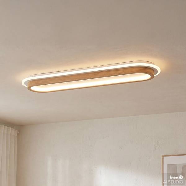 Deckenleuchte ENARI Acrylglas / Kiefer massiv - 1-flammig - Breite: 60 cm