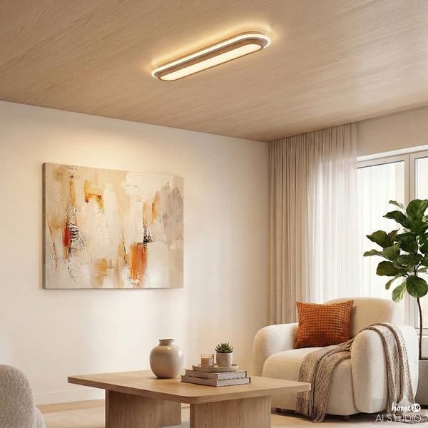 Deckenleuchte ENARI Acrylglas / Kiefer massiv - 1-flammig - Breite: 60 cm