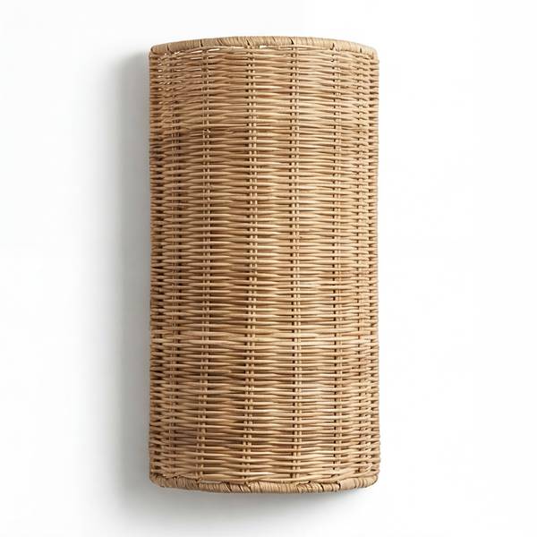 Wandleuchte WENLA Rattan / Eisen - 1-flammig