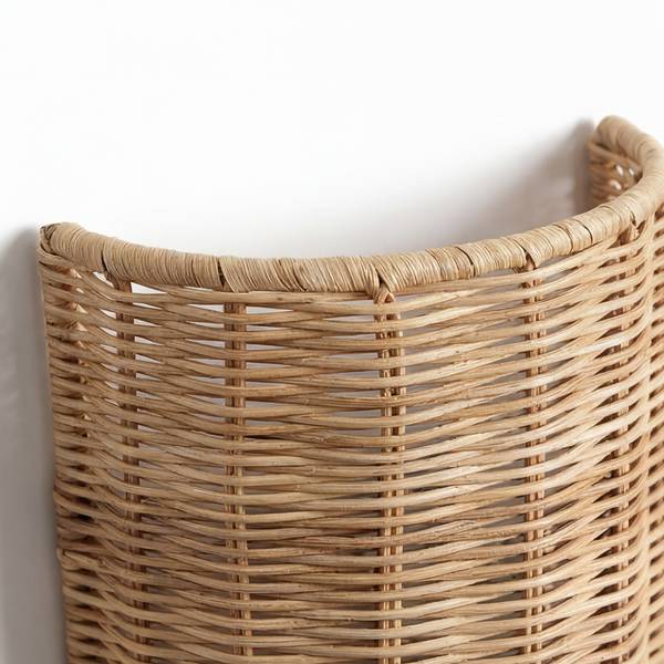 Wandleuchte WENLA Rattan / Eisen - 1-flammig