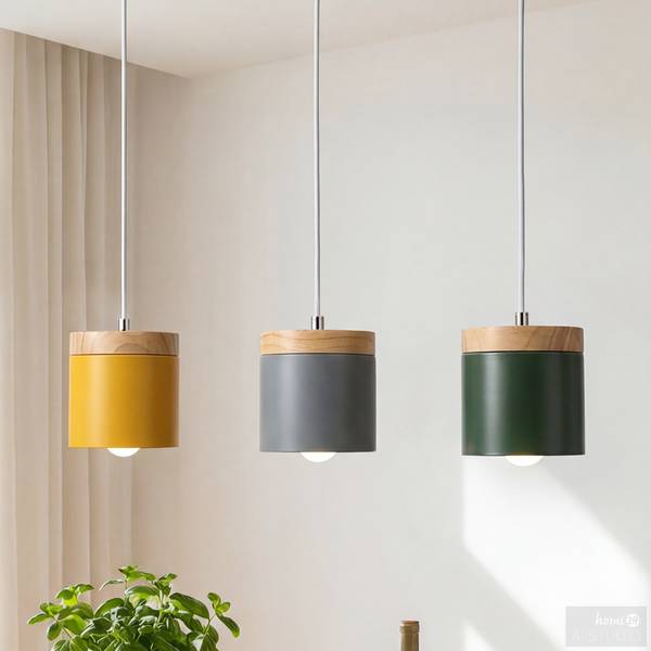 Hanglamp RAVIA linear massief pijnboomhout/ijzer - 3-lichts