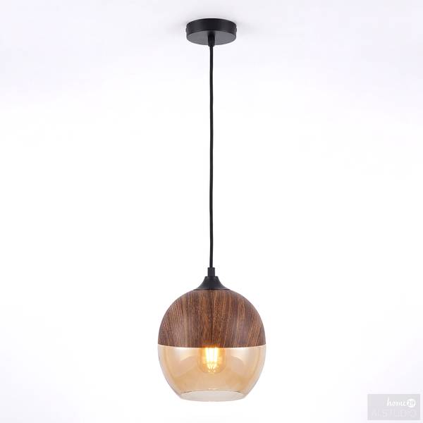 Suspension KAVON ronde Verre coloré / Fer - 1 flamme