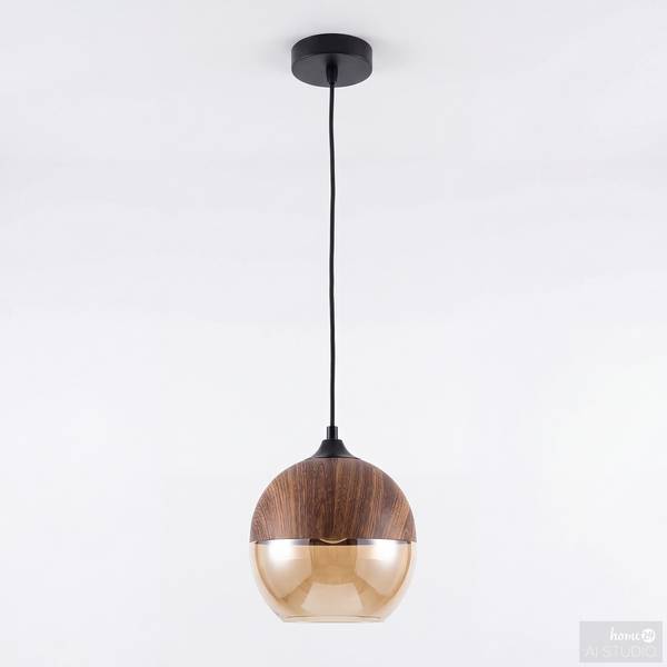 Suspension KAVON ronde Verre coloré / Fer - 1 flamme