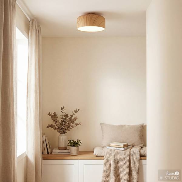 Lampada da soffitto GROMA Ferro - 1 punto luce - Beige