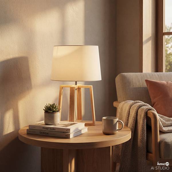 Lampada da tavolo NORAL Lino / Pino massello - 1 punto luce