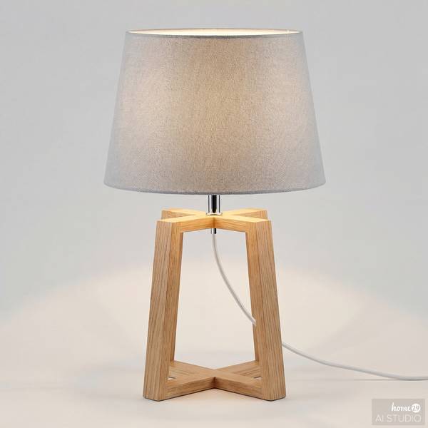 Lampada da tavolo NORAL Lino / Pino massello - 1 punto luce