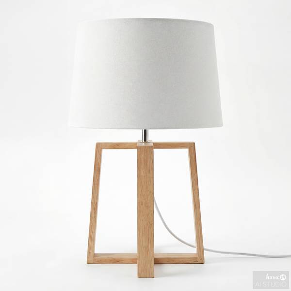 Lampada da tavolo NORAL Lino / Pino massello - 1 punto luce