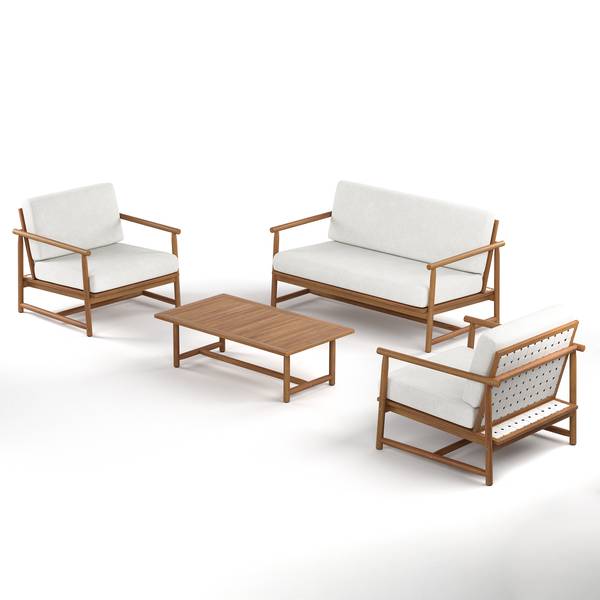 Loungetafel Teva massief acaciahout - bruin acaciahout