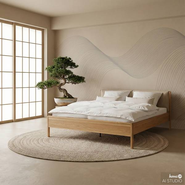 Massivholzbett NARRO Cremeweiß - 180 x 200cm