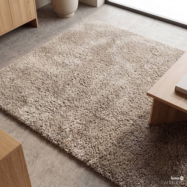 Kurzflorteppich Mire Polyester - Taupe - 200 x 290 cm