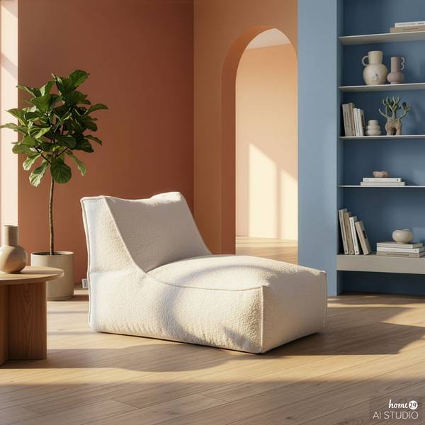 Sitzsack ReLaX!BaG Bouclé Stoff Coline: Beige