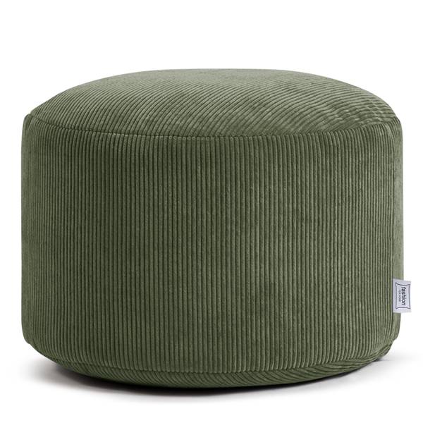 Sitzpouf ReLaX!BaG rund Cordstoff Fjella: Wintermoos