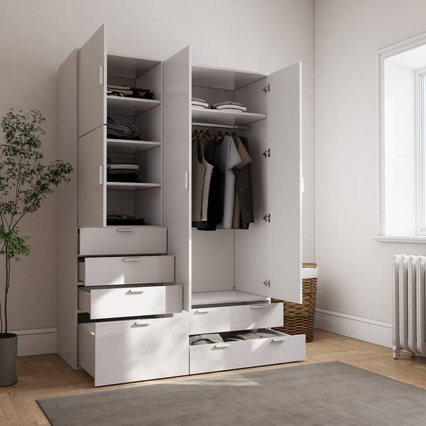 Armoire Picova Blanc brillant