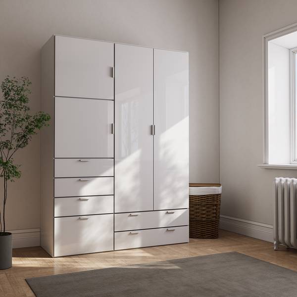 Armoire Picova Blanc brillant