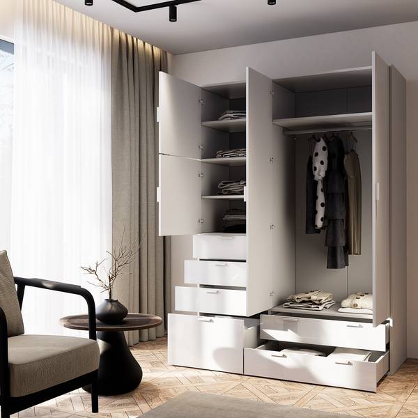 Armoire Picova Blanc brillant