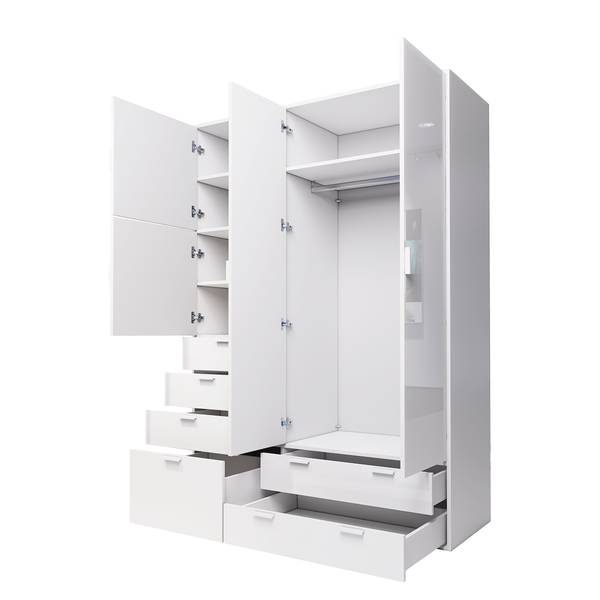 Armoire Picova Blanc brillant